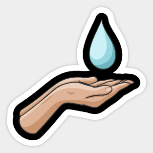 World Water Day Water Hand Sticker